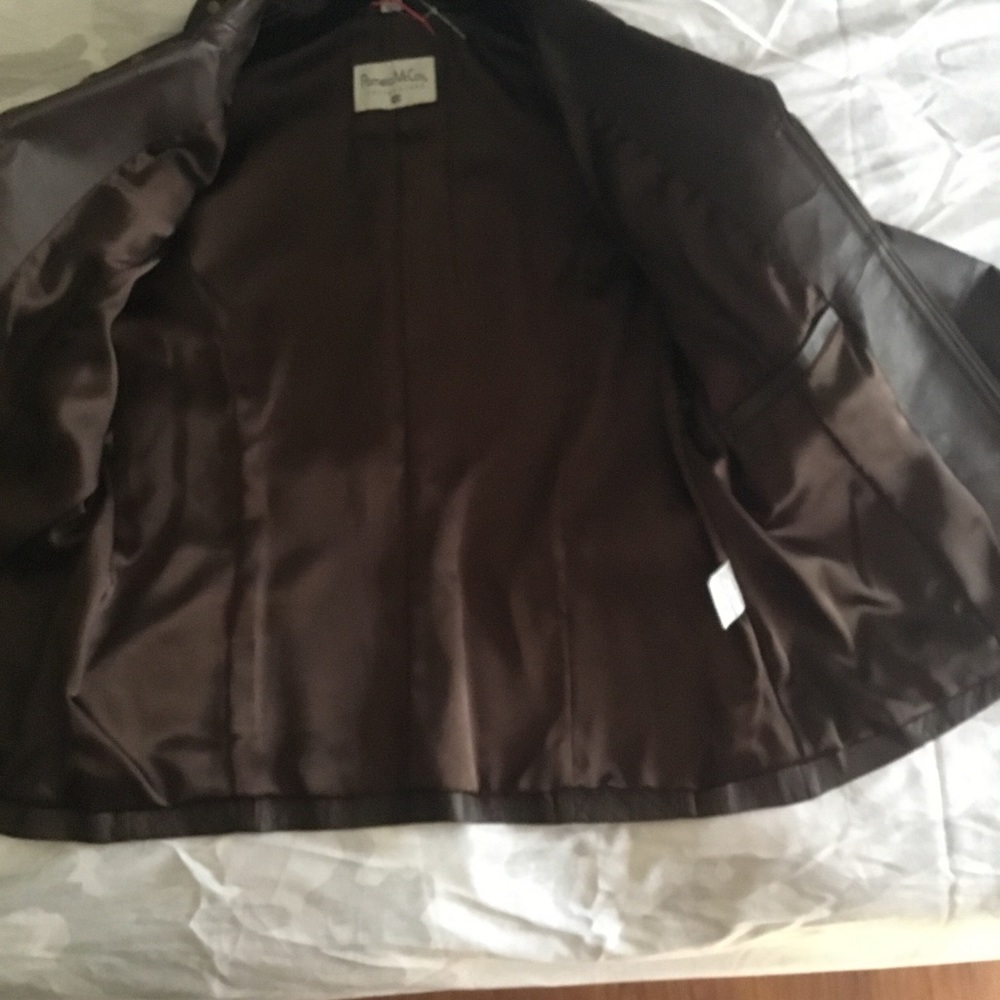 Gorgeous Pamela McCoy Studded Leather Jacket (new-never-worn-new) Size Medium - Picture 6 of 13